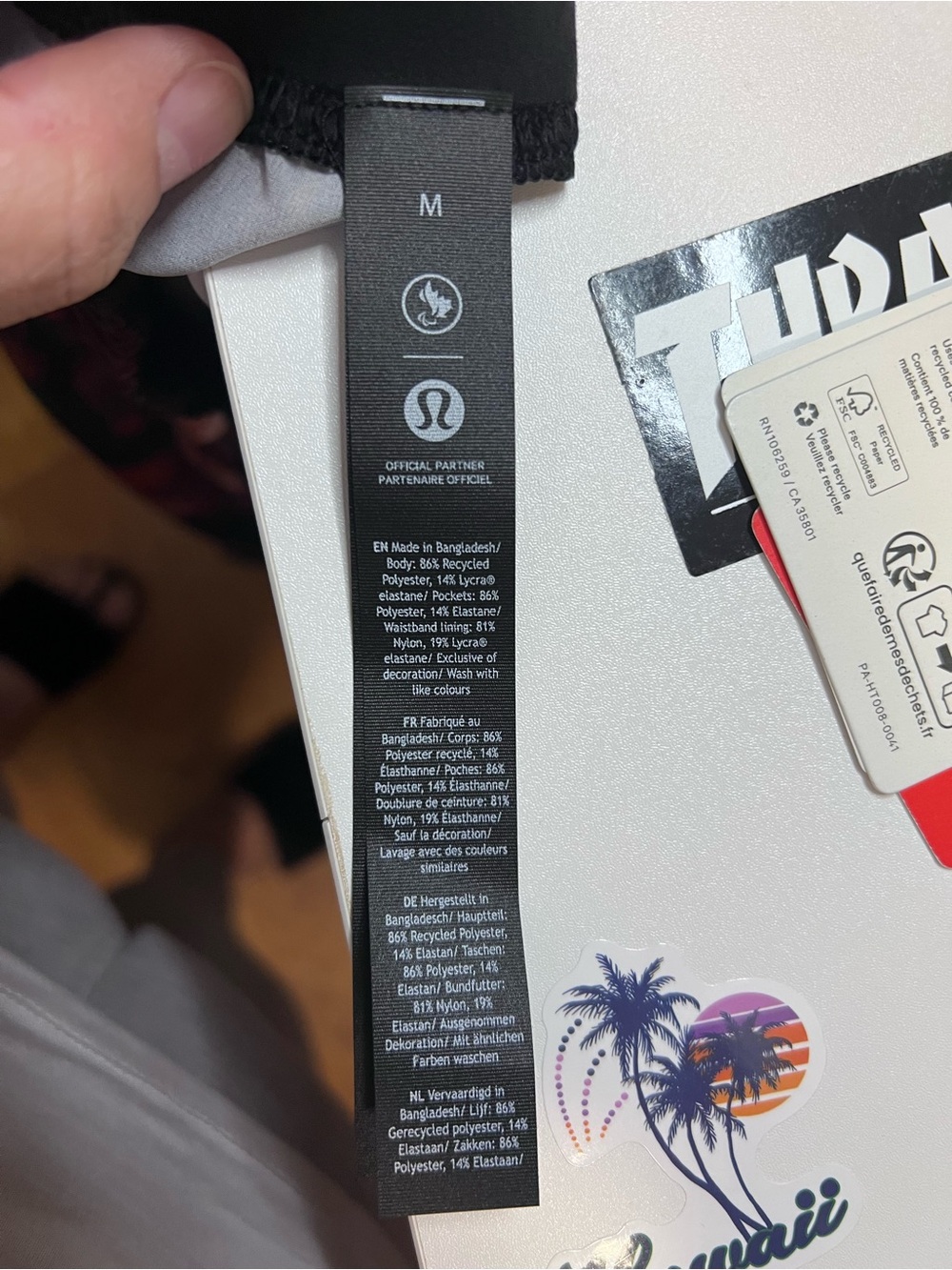 #532 NWT Lululemon Team Canada Swift HR Short 6.5” Graphic Multi M - Picture 5 of 7